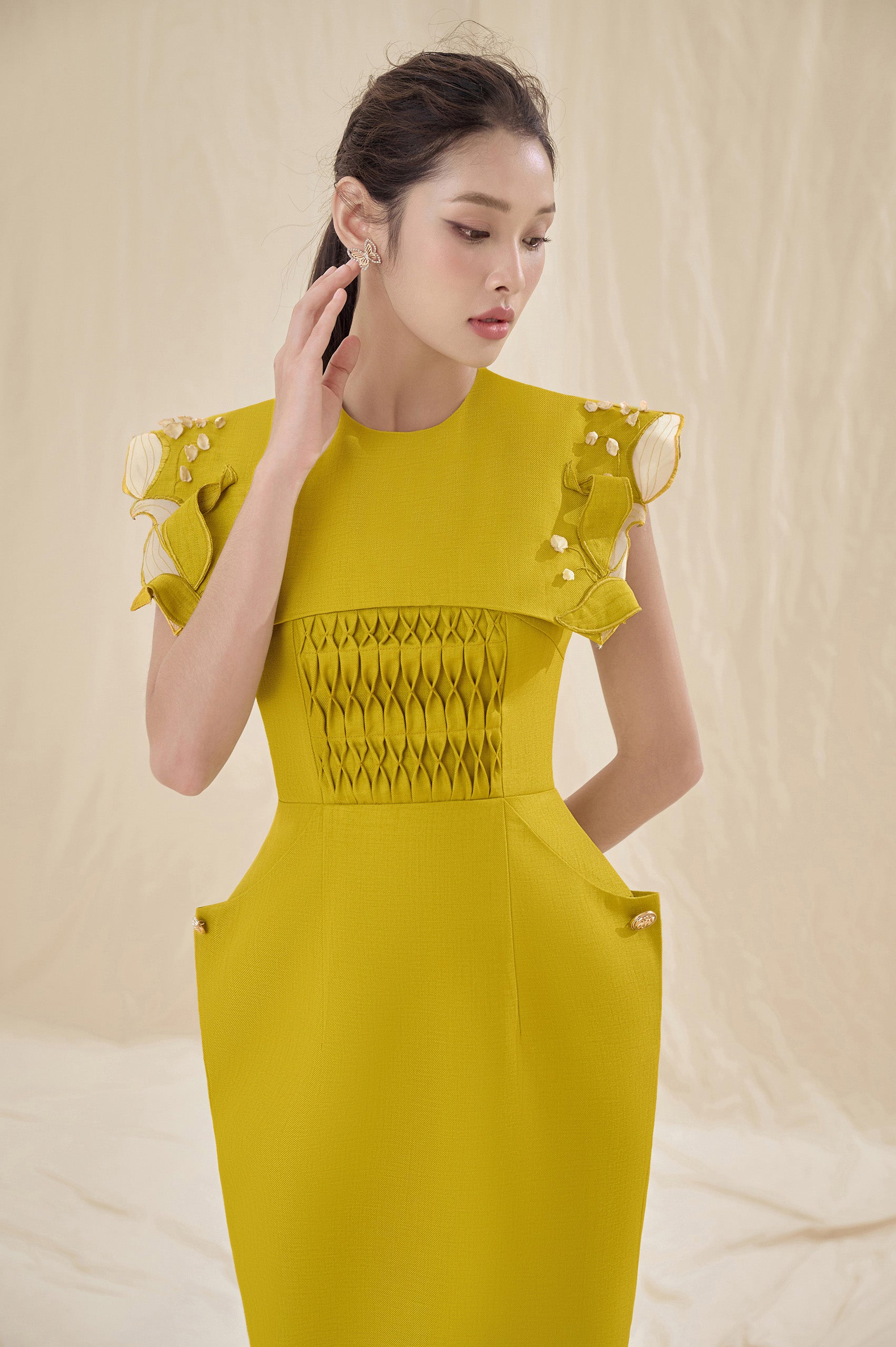 Serena Square Shoulder Dress