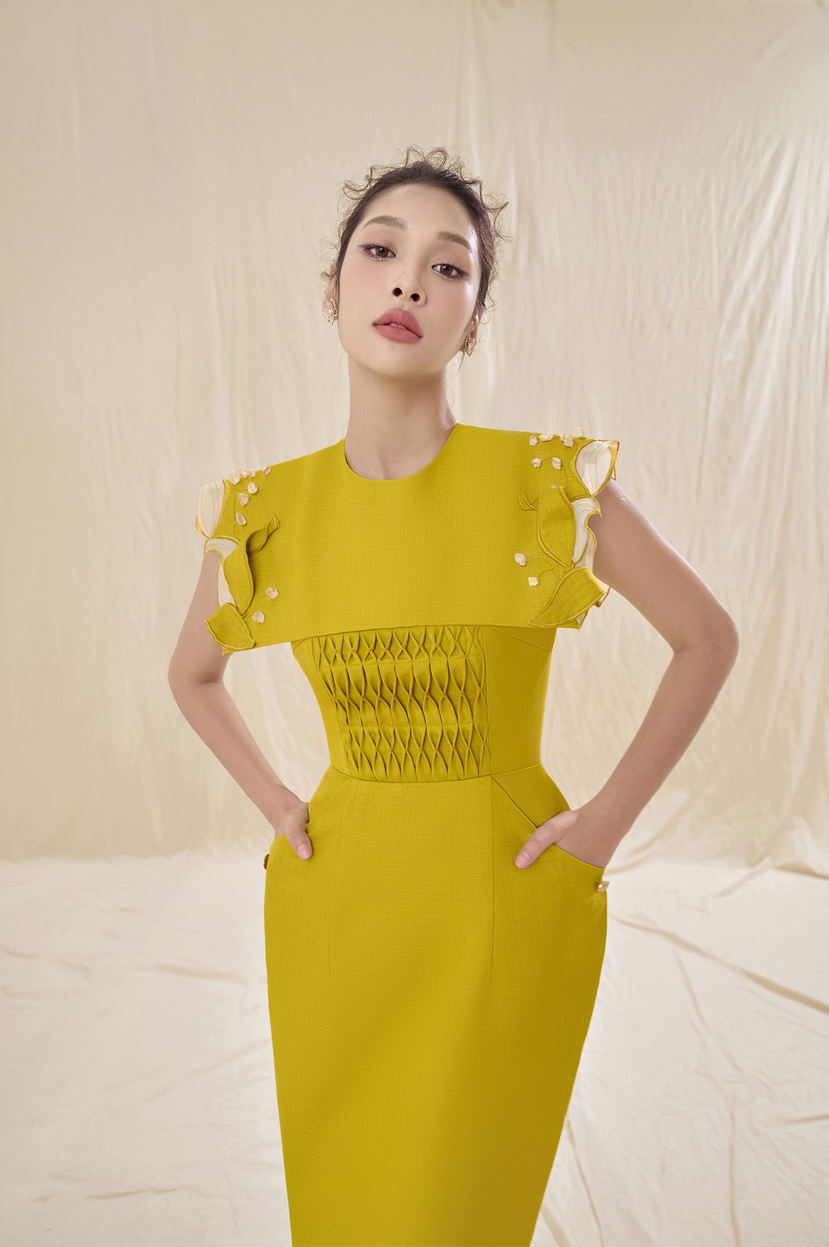 Serena Square Shoulder Dress