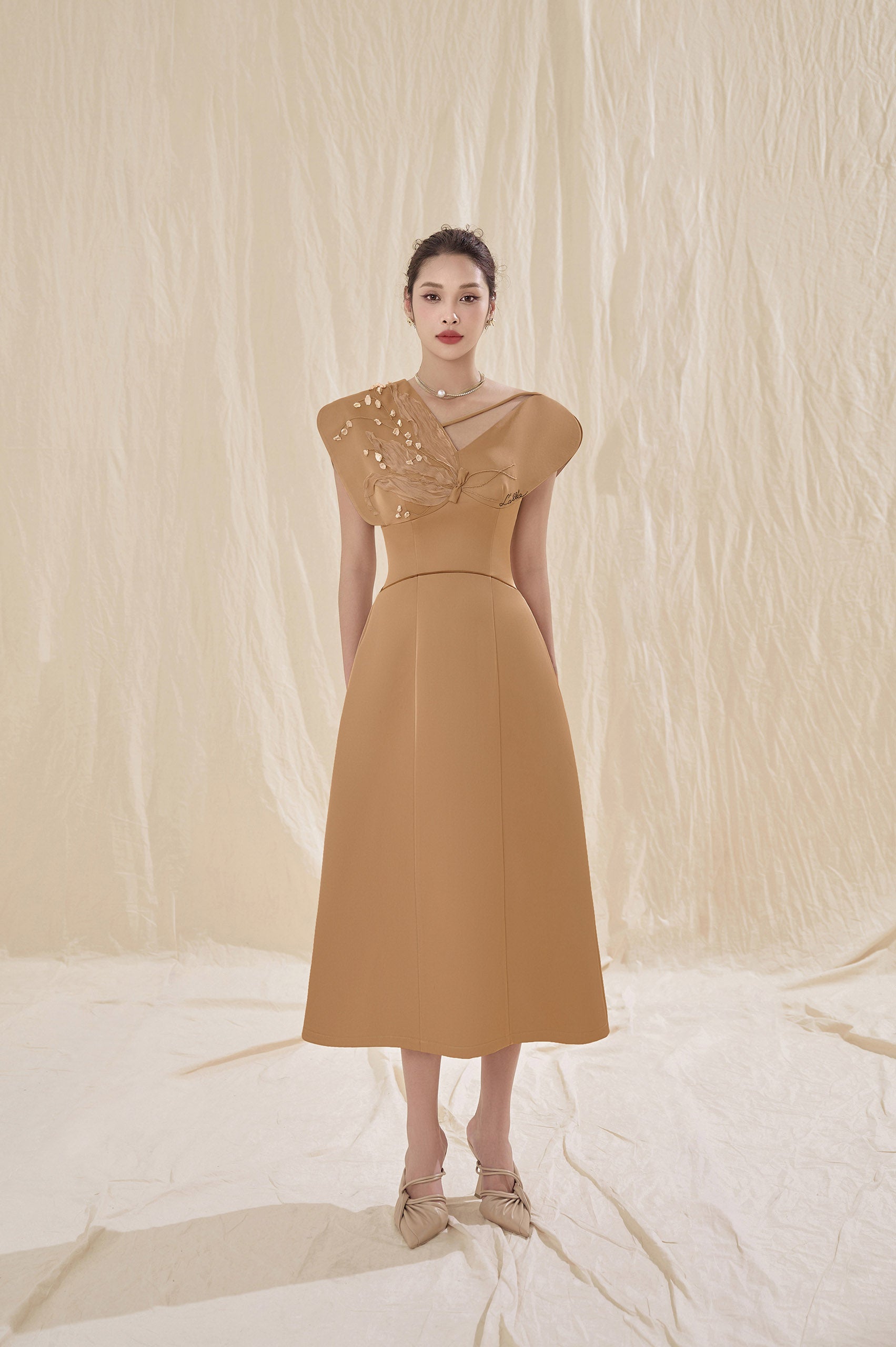 Lia Square Shoulder Dress