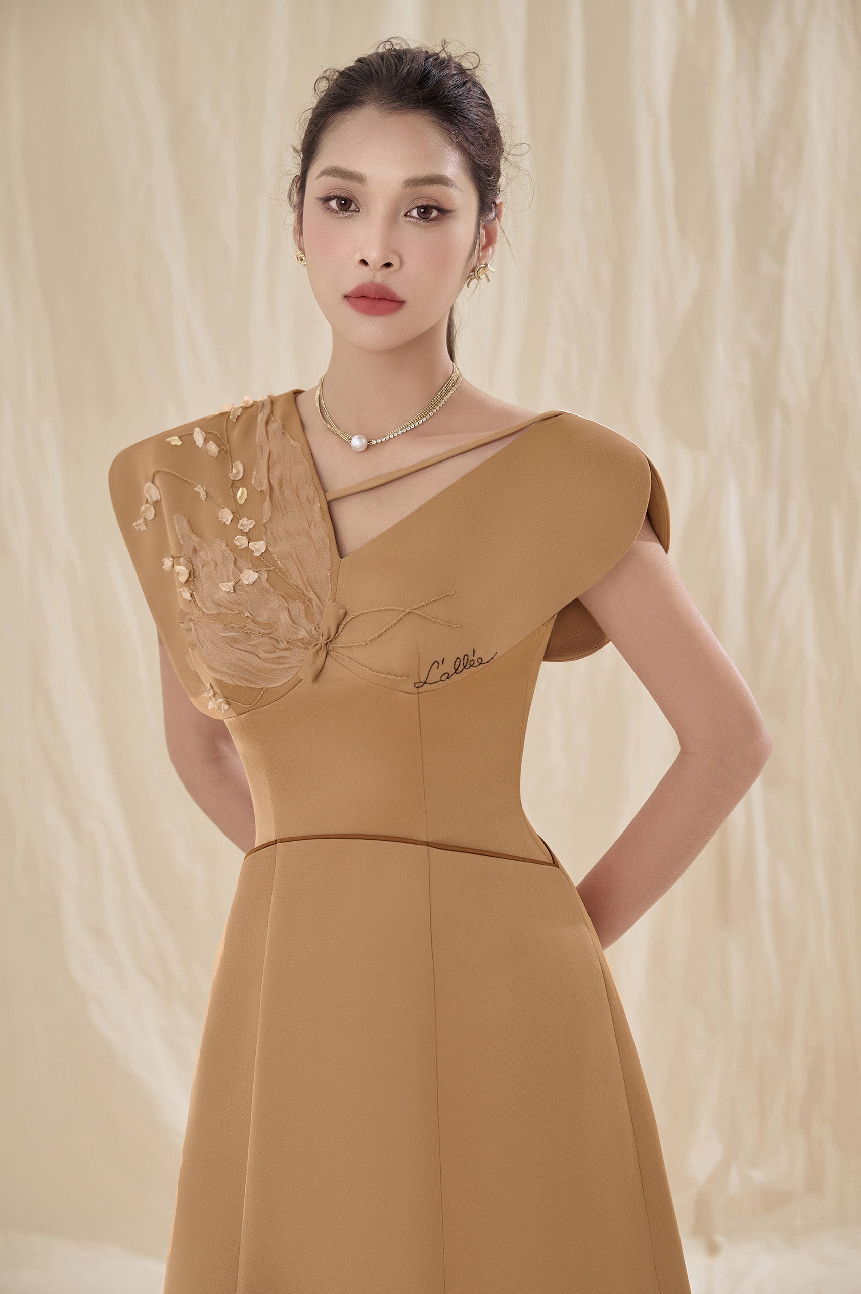 Lia Square Shoulder Dress