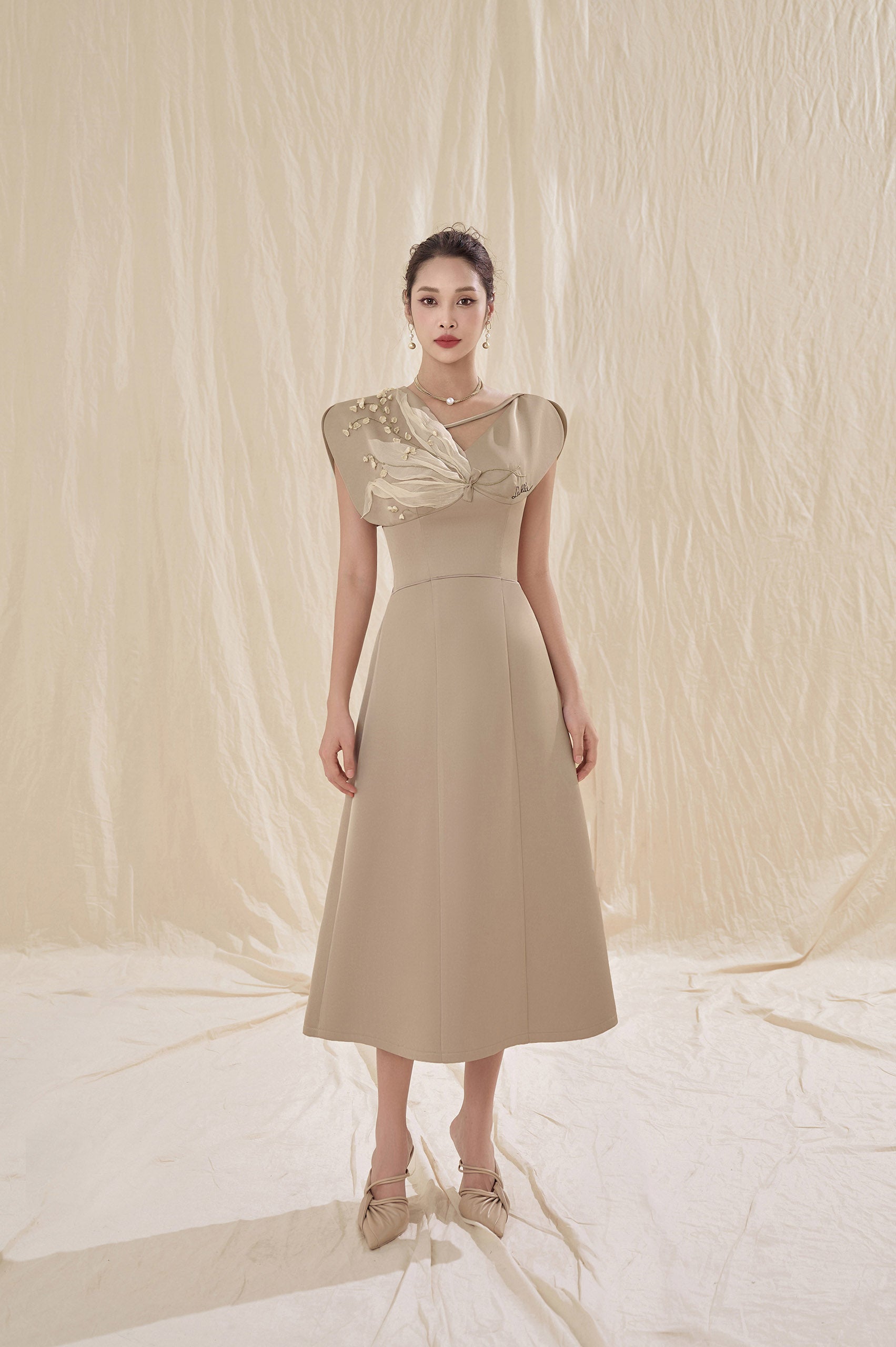 Lily Square Shoulder Dress VL1008