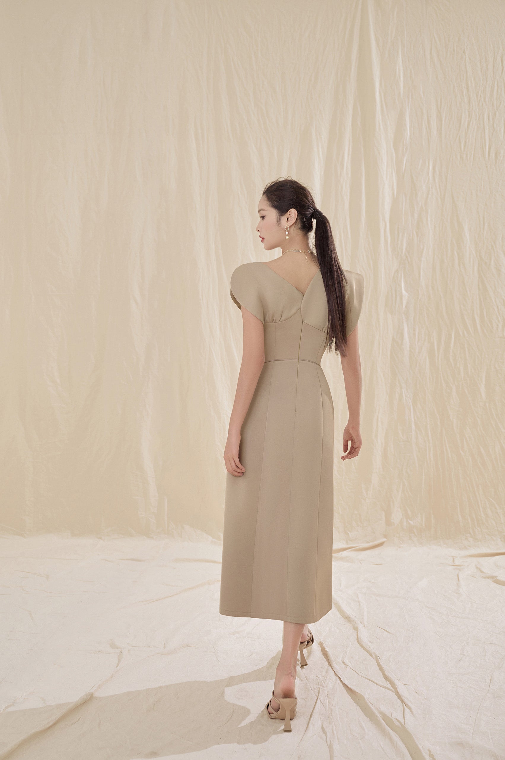 Lily Square Shoulder Dress VL1008