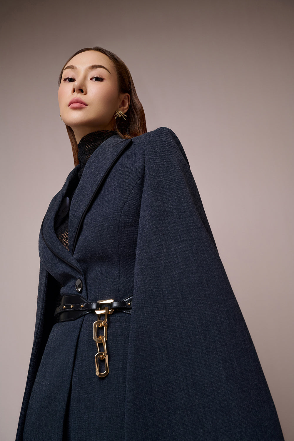 Chrysalis Caped Sleeves Blazer Chrysalis High Rise Short