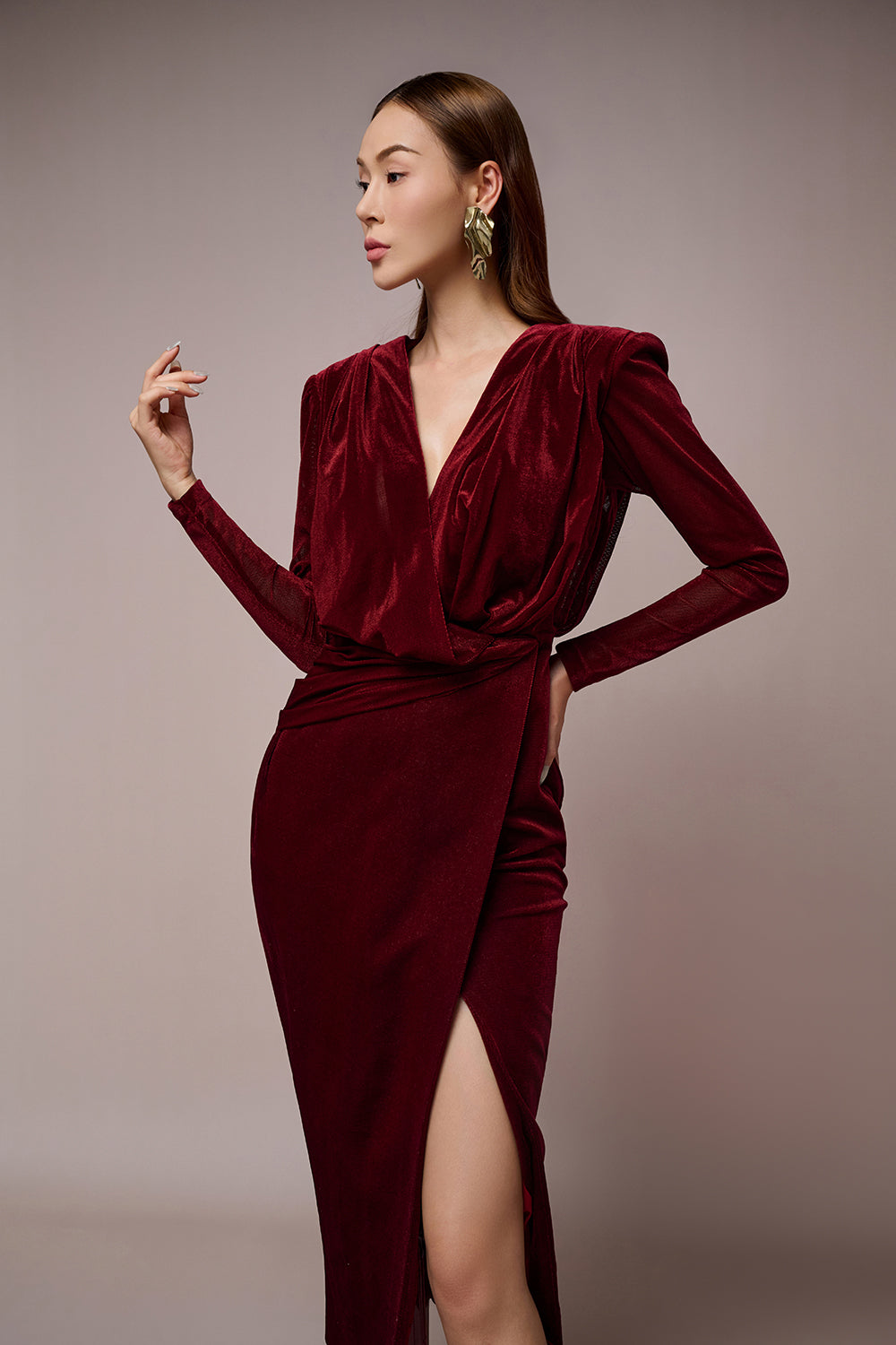 Julia Wine Pencil Dress