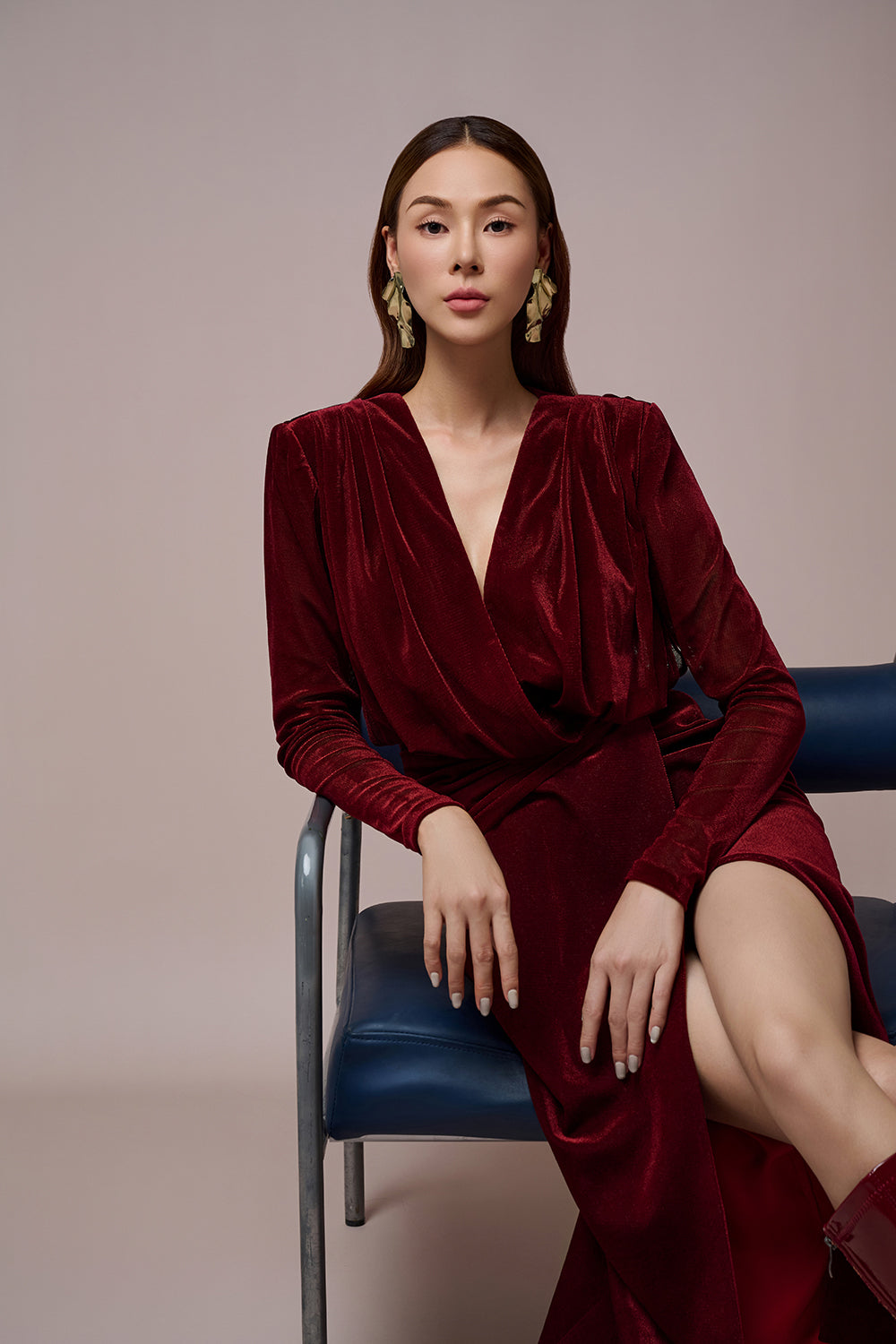 Julia Wine Pencil Dress