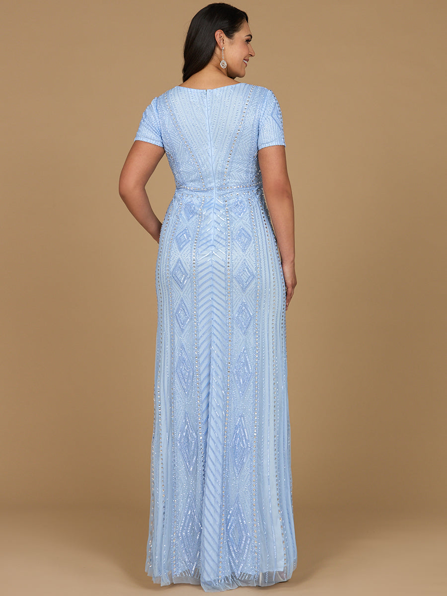 Lara 29606 - Closed Back, Cap Sleeve Dress