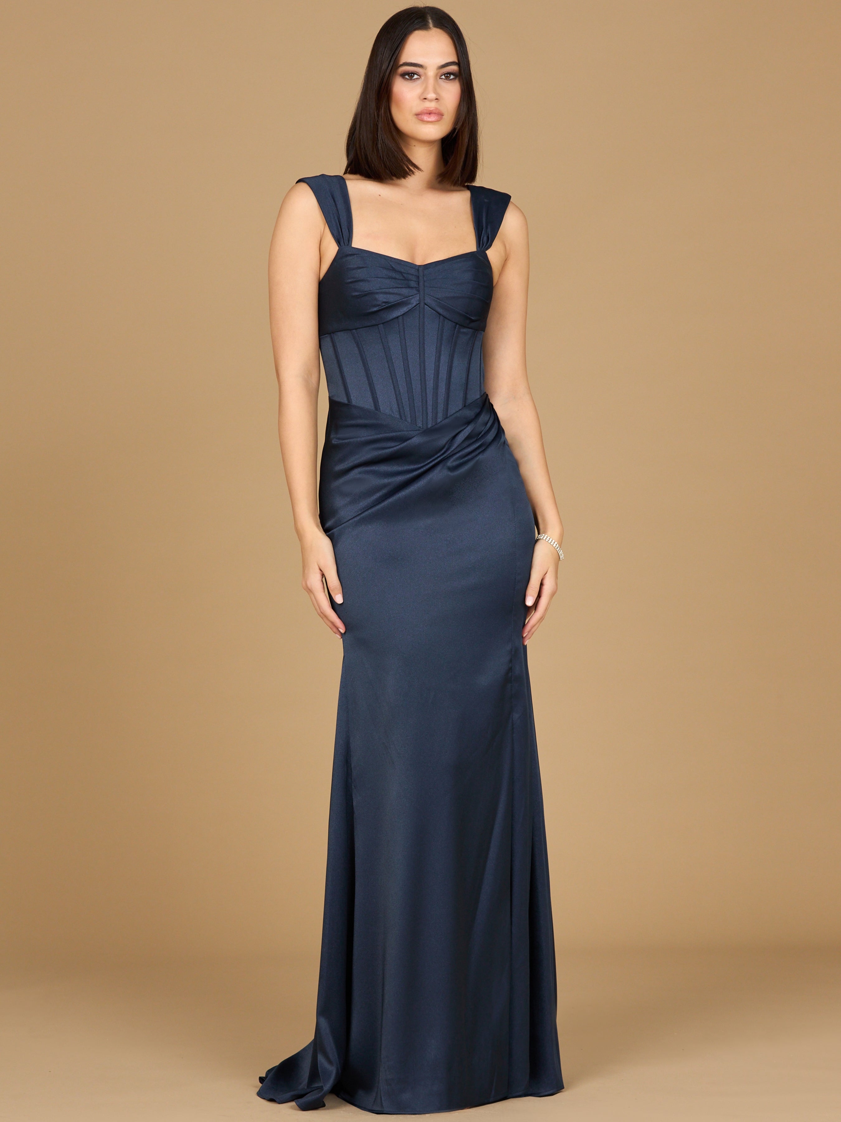 Lara Style 28915 Corset Bodice Sheath Evening Gown