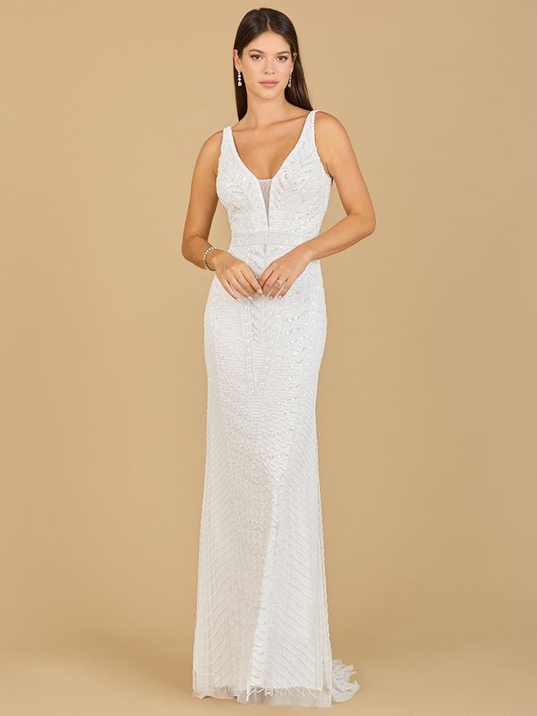 Lara Style 51147 Sleeveless Long Gown in Ivory