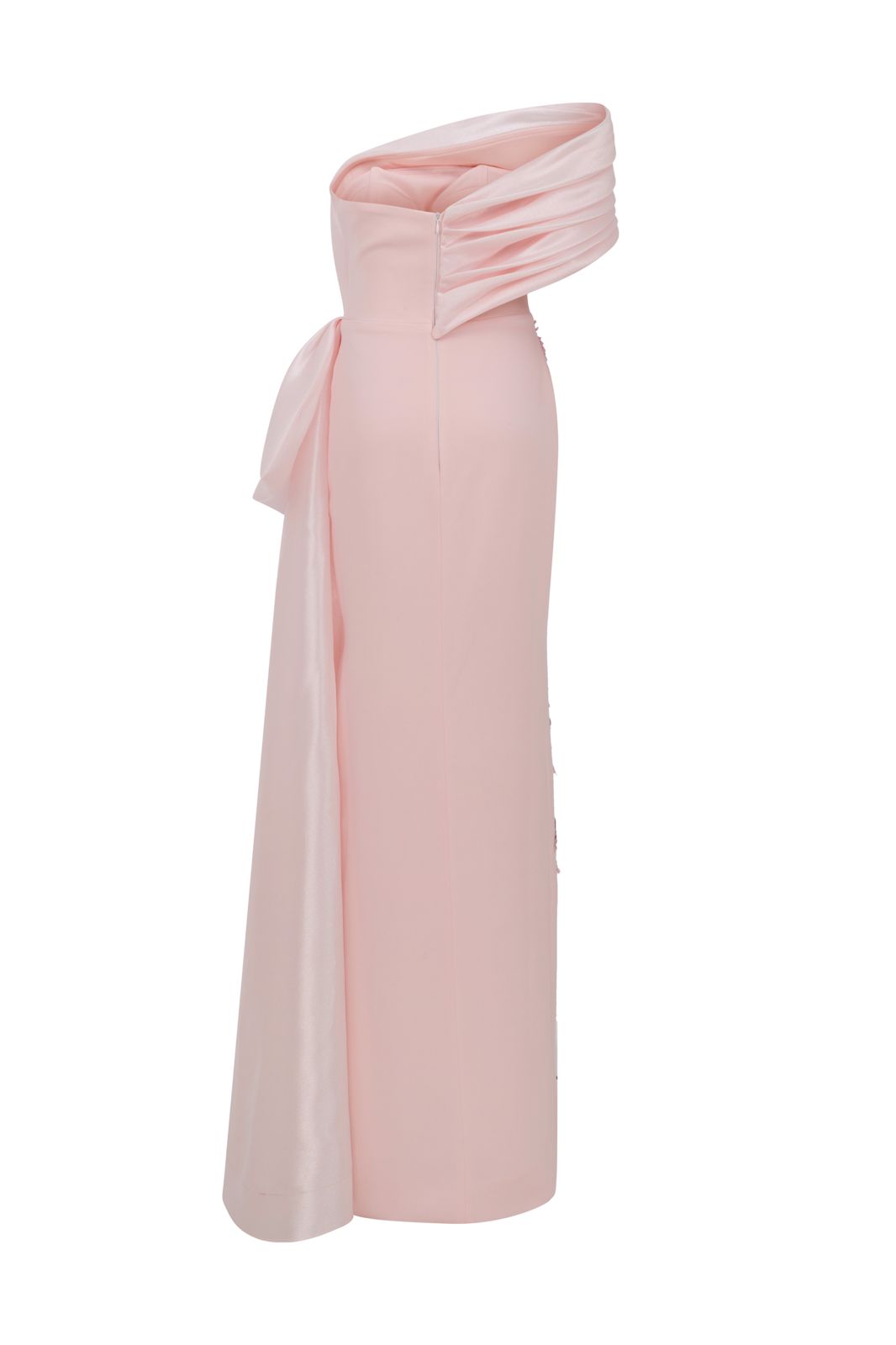 Li Beirut M1126 – Off-Shoulder Embellished Evening Gown with Side Overskirt