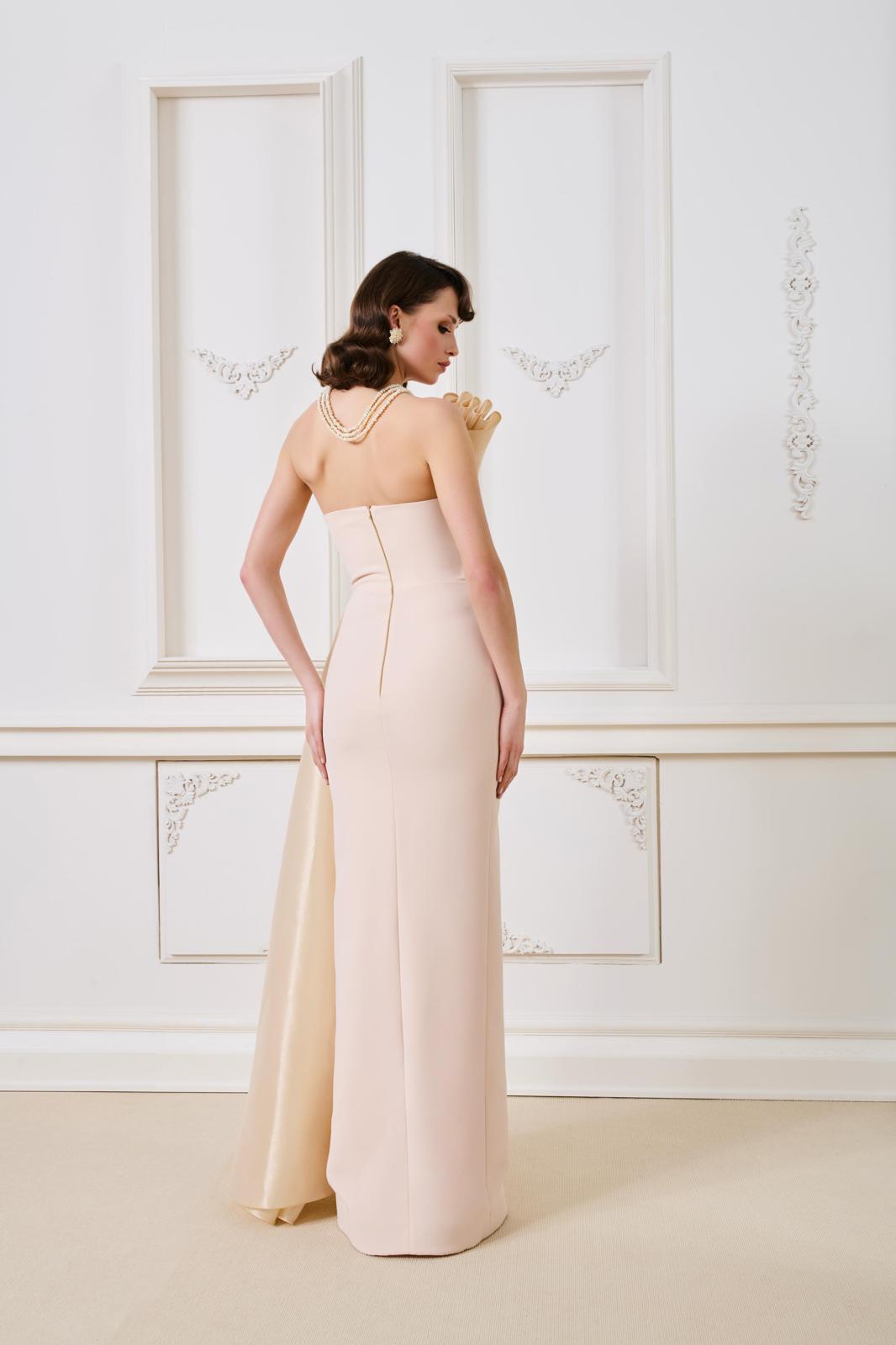 Li Beirut M1130 – One-Shoulder Draped Evening Gown with Slit | 4 Colors