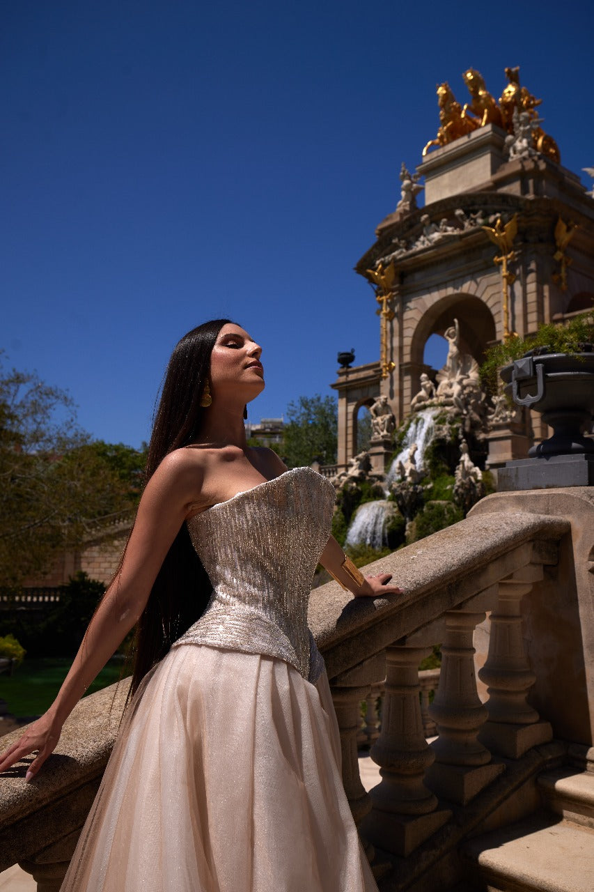 Li Beirut M1169 – Strapless Crystal Couture Ball Gown