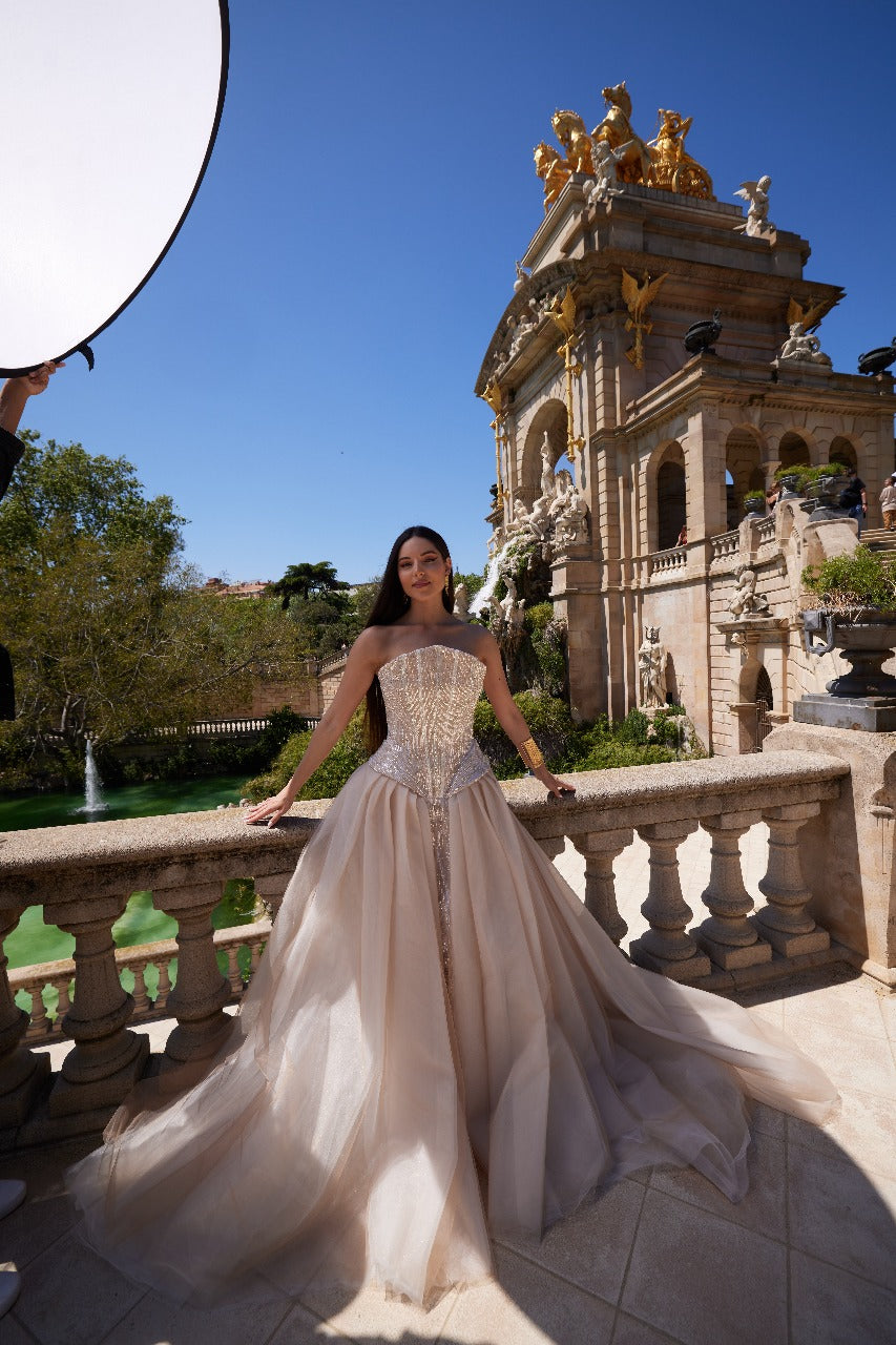 Li Beirut M1169 – Strapless Crystal Couture Ball Gown