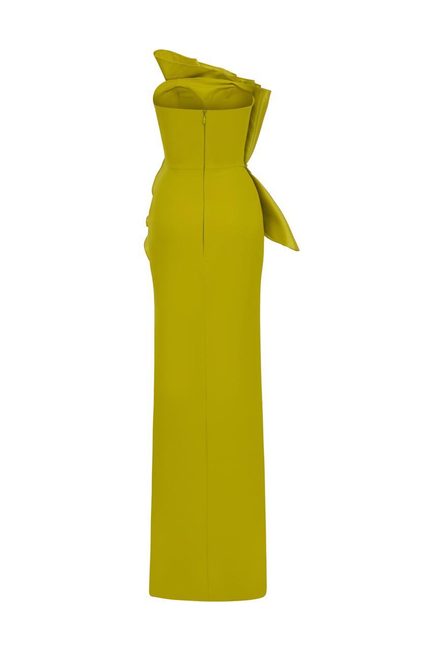 Li Beirut M1188 – Strapless Architectural Satin Couture Gown