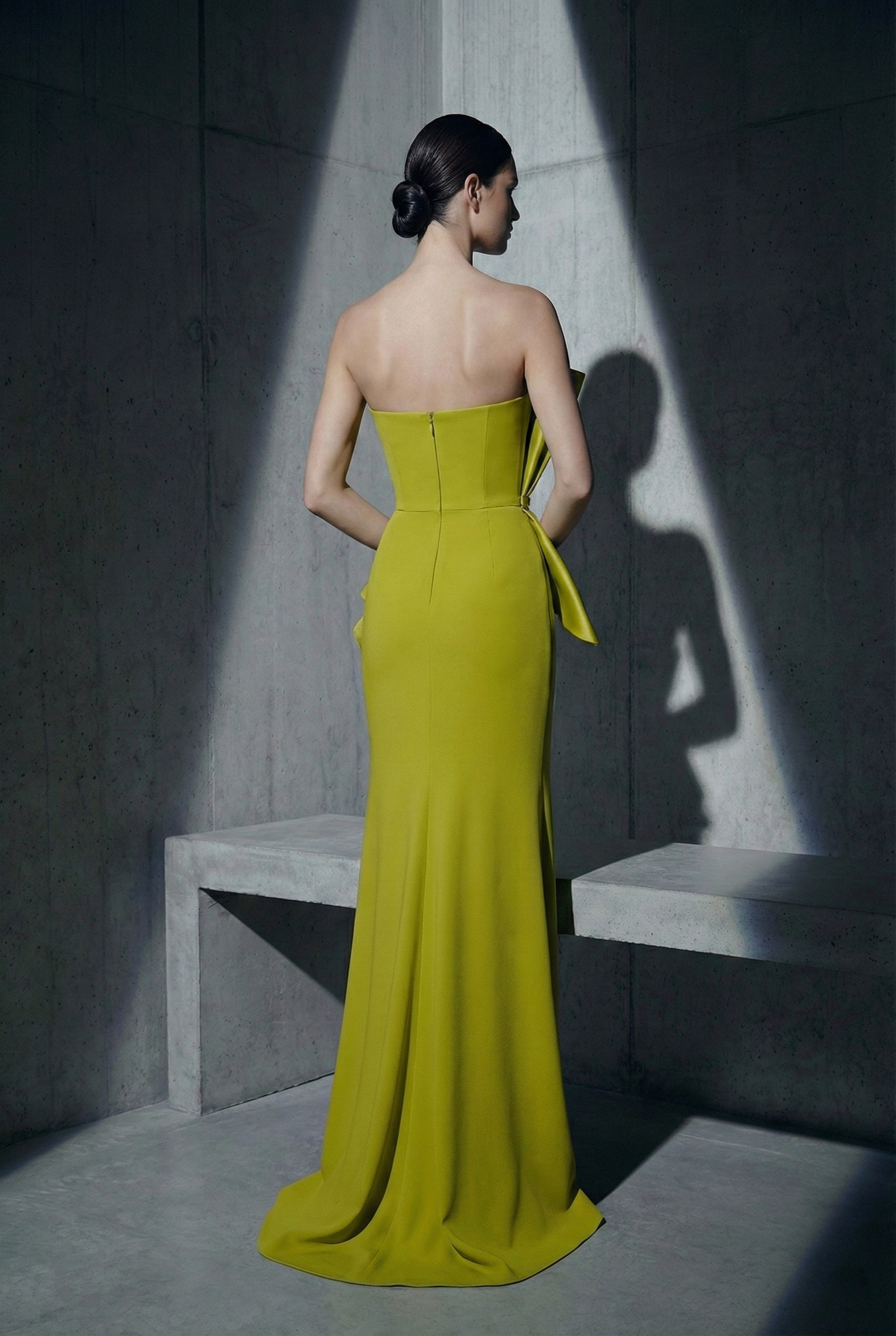 Li Beirut M1188 – Strapless Architectural Satin Couture Gown