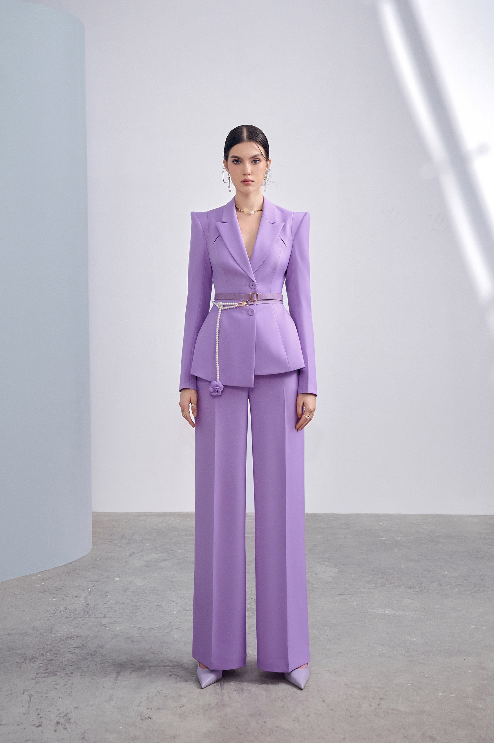 Lilac Wide Leg Pants