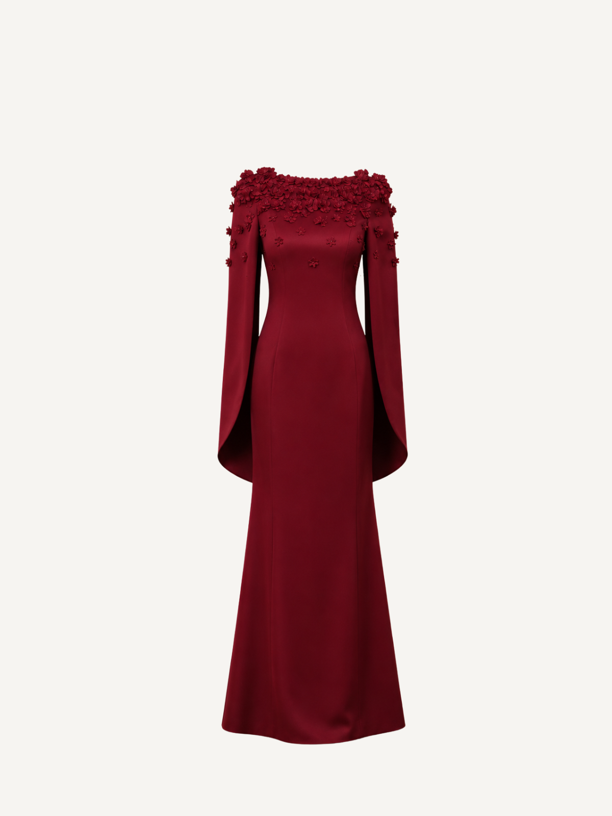 Lily Cape Sleeve Chiffon Maxi Gown
