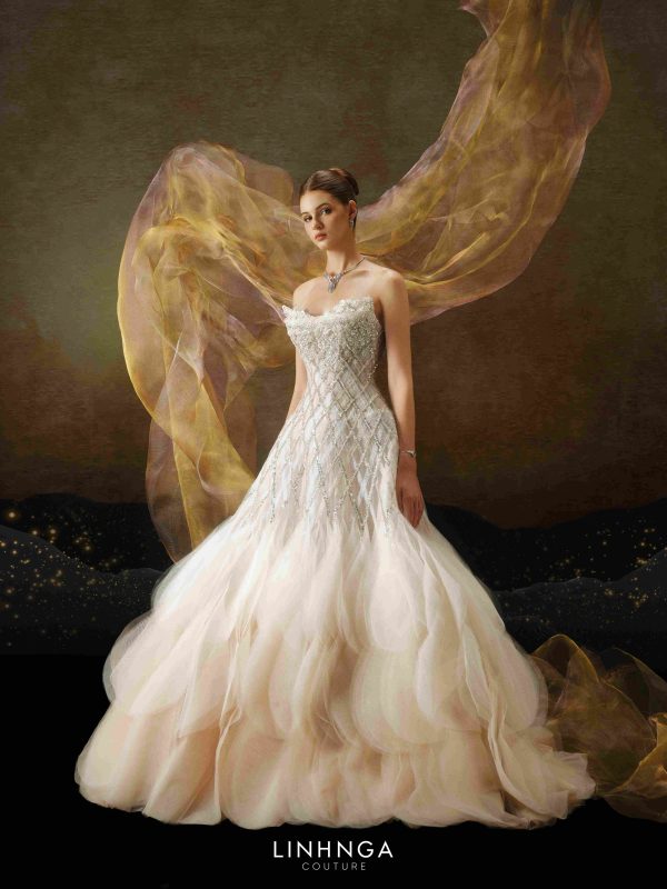 Linh Nga LMBAT246 – Limited Edition A-Line Couture Dress