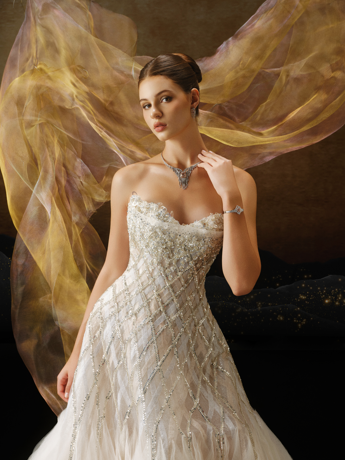 Linh Nga LMBAT246 – Limited Edition A-Line Couture Dress