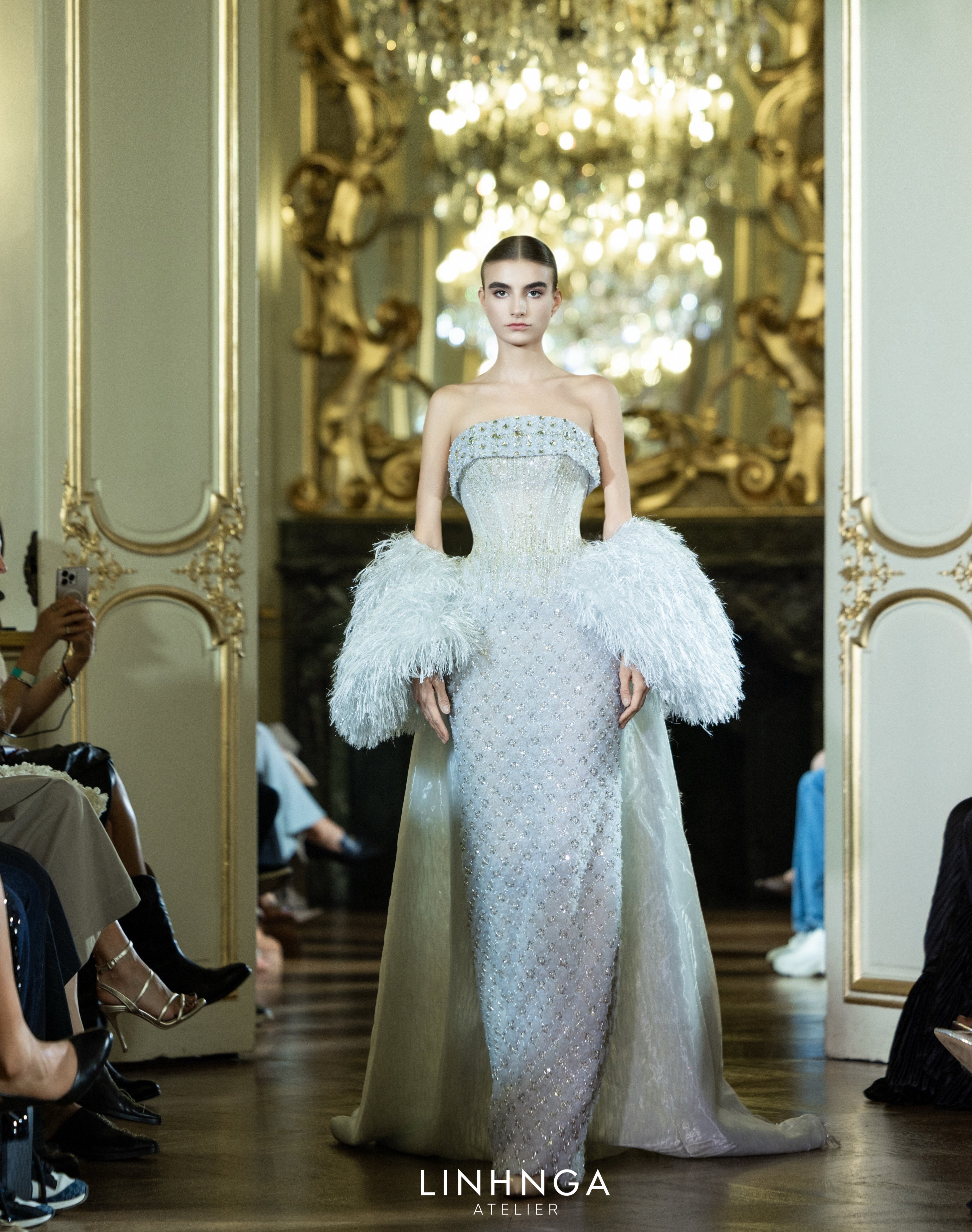 Linh Nga LMBCT299 – Limited Edition Fishtail Ballgown + Cape