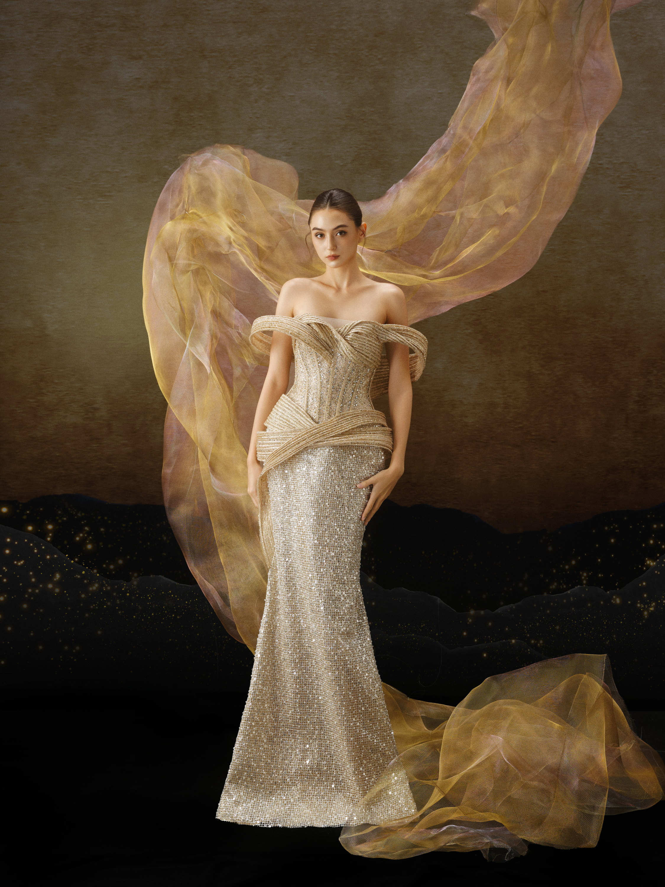 Linh Nga LXBCT175 – Luxury Fishtail Ballgown