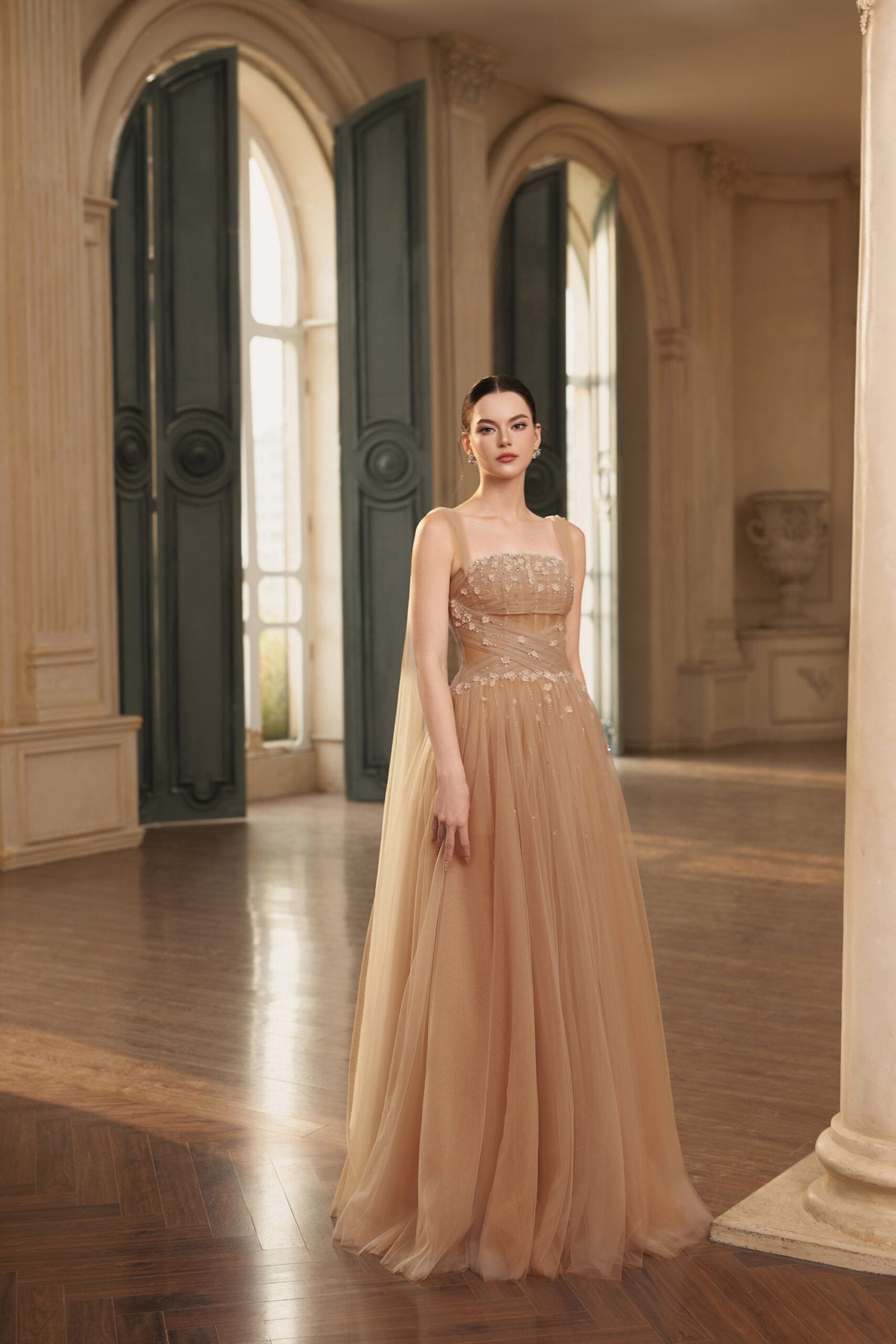 MARTHA DRESS - L, Brown image