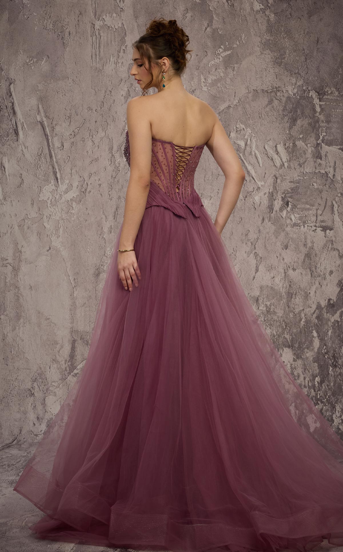 MNM Couture J03608: Beaded Sweetheart Organza Gown