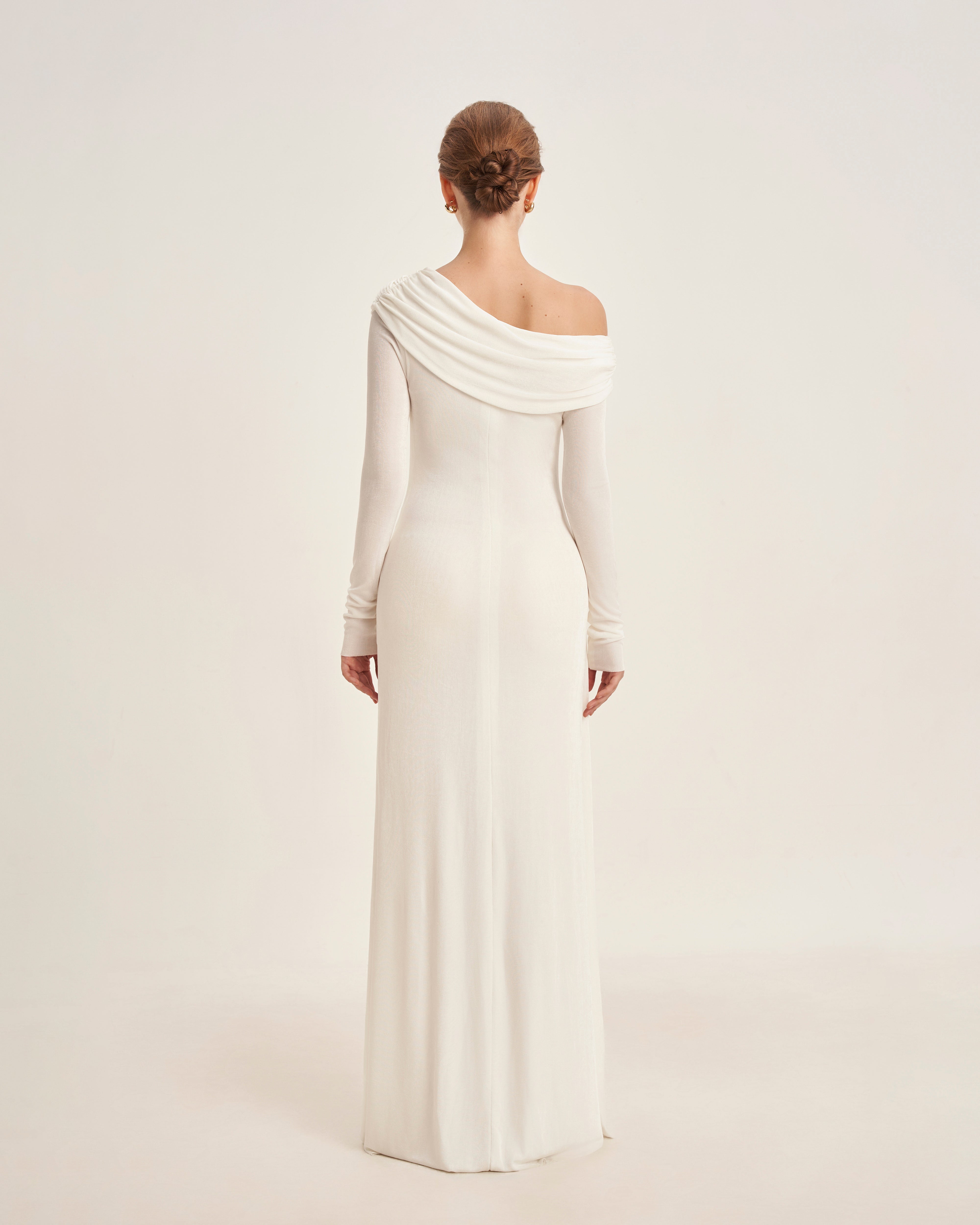 Mirer - Dandelion Sheath Elastance Jersey Maxi Dress