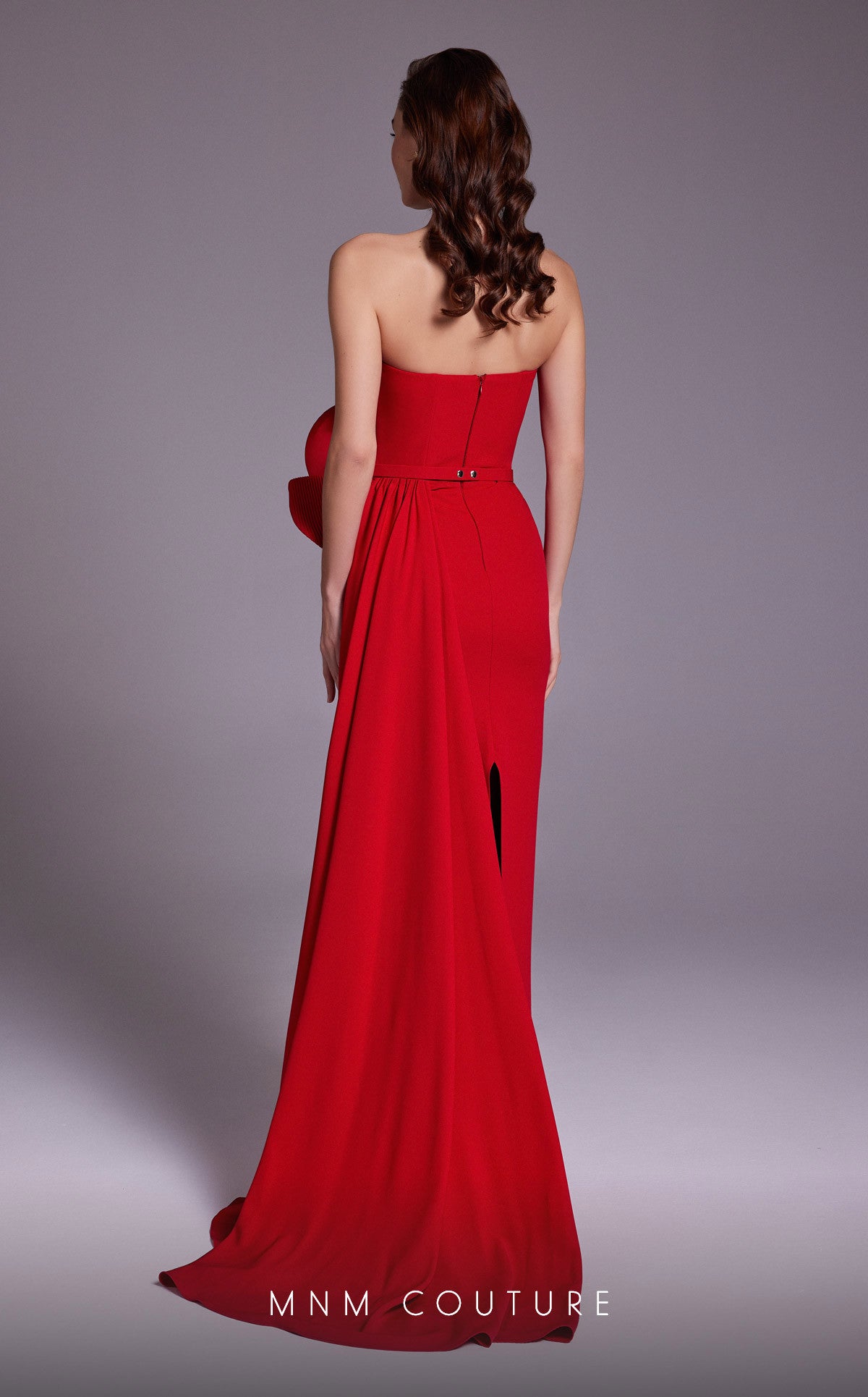 Magenta Strapless Evening Gown N0520A
