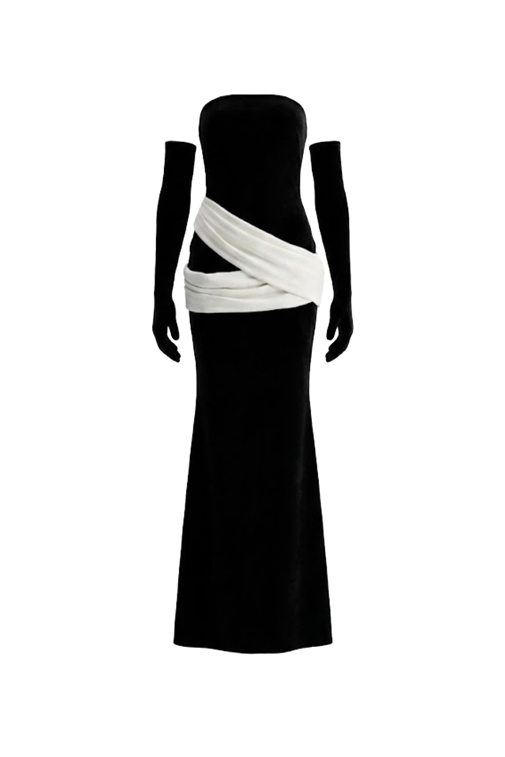 Mirer - Chantelle Straight Across Draped Maxi Dress-1
