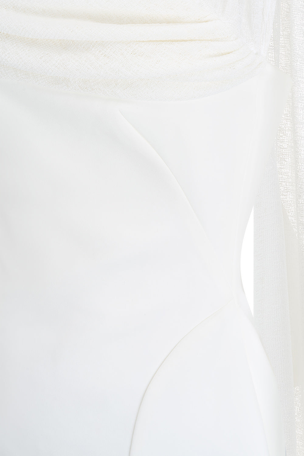 Mirer - Elowen Peplum Extended Flap Cotton Spandex Top-2