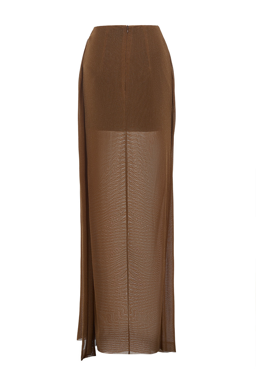 Mirer - Kaia Straight Draped Elastic Cotton Maxi Skirt-1