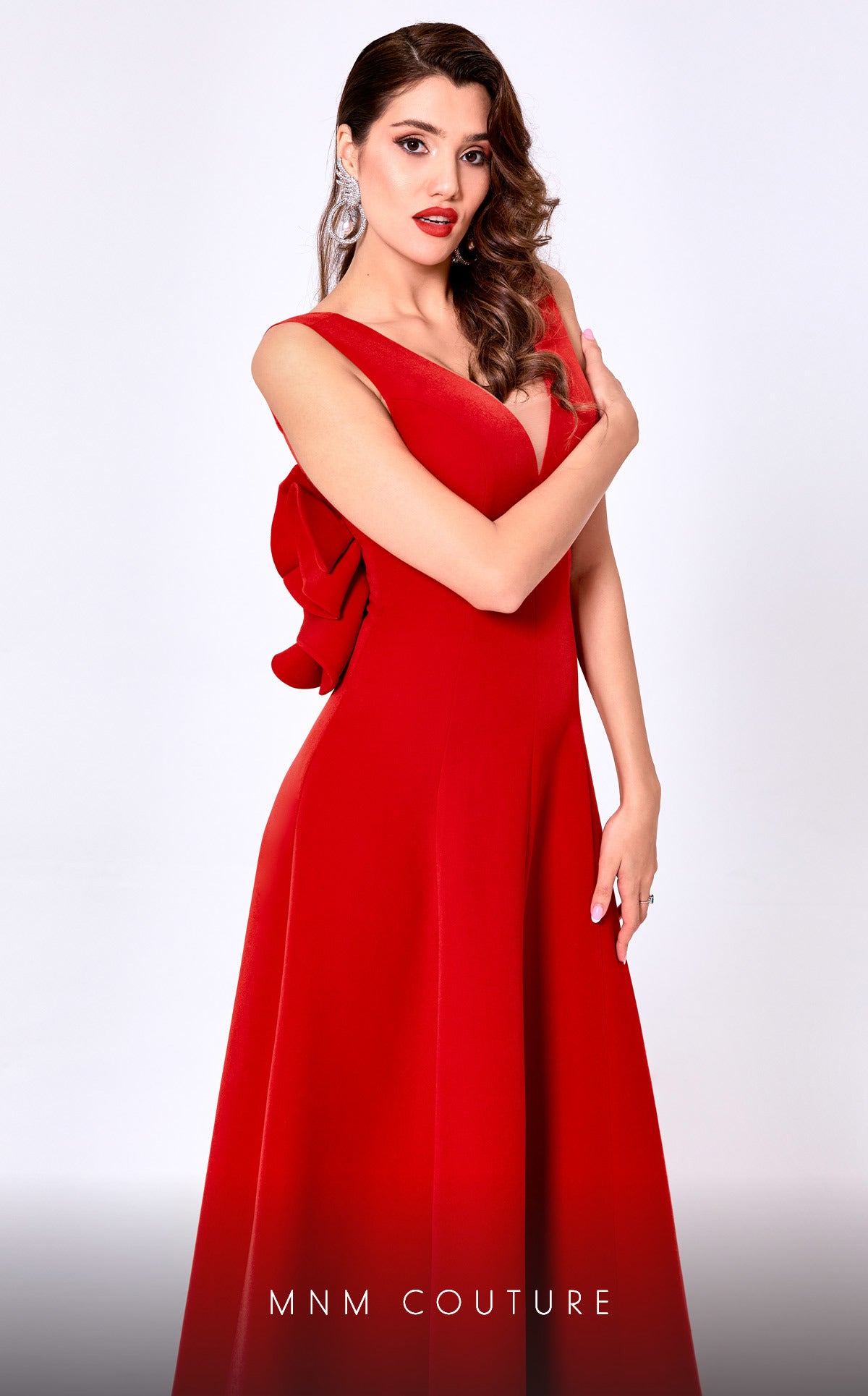 Graceful A-Line Gown with Floral Embellishments N0445