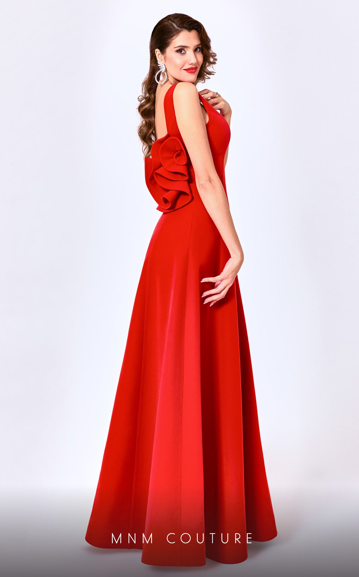 Graceful A-Line Gown with Floral Embellishments N0445