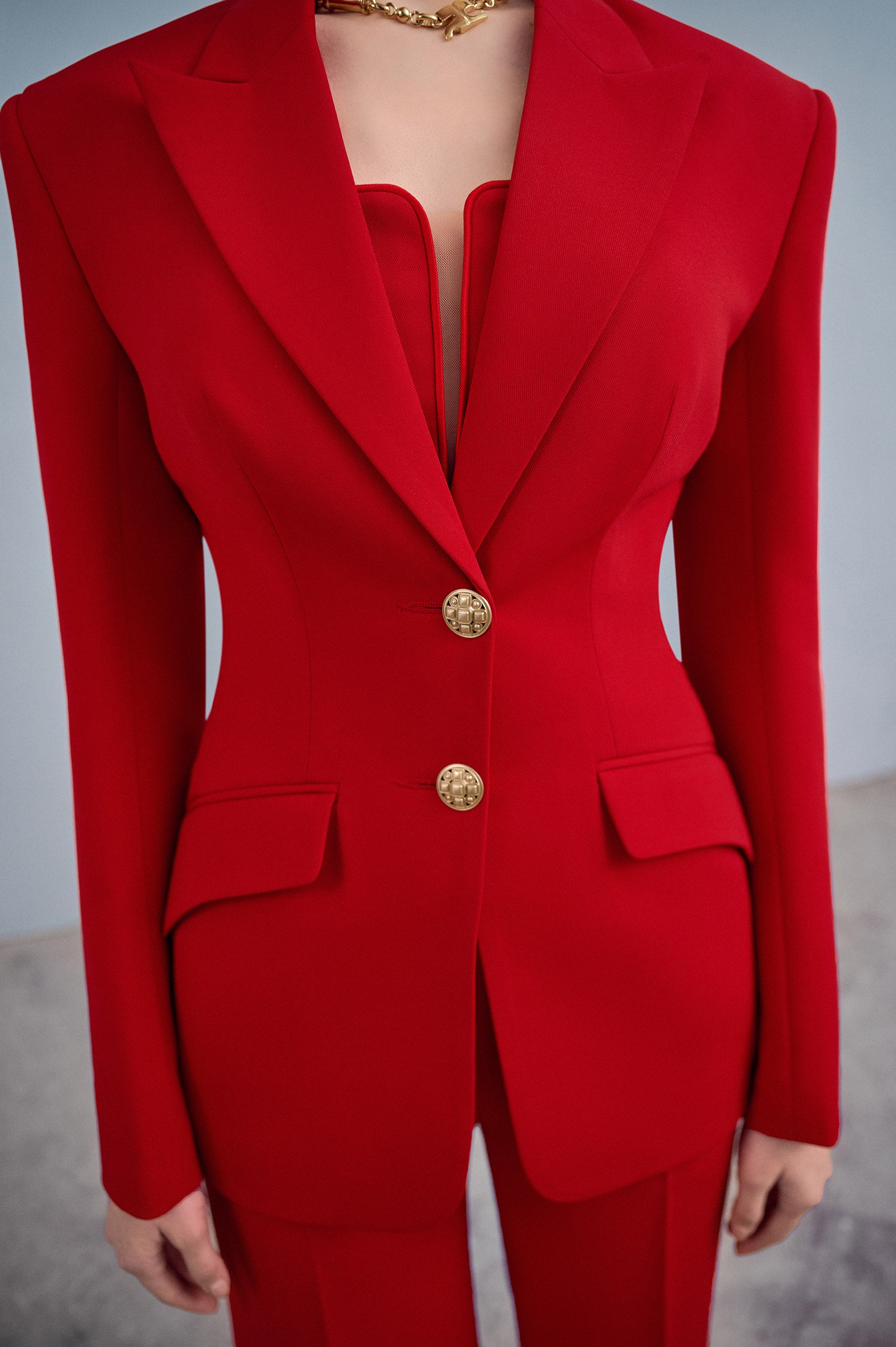 Navy Scarlet Classic Blazer