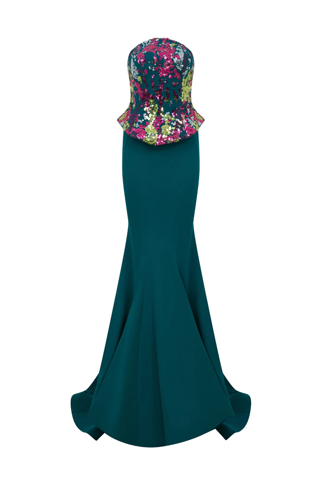 Nour Fathallah N0616 - Strapless Embroidered Mermaid Gown with Corset