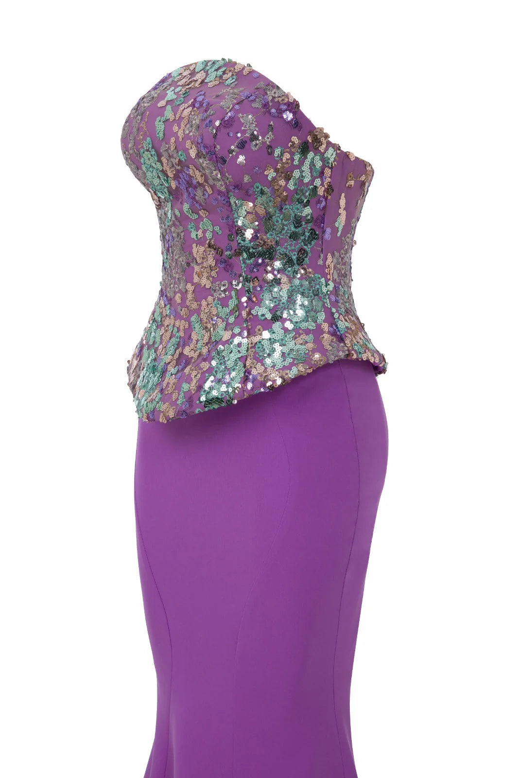 Nour Fathallah N0616 - Strapless Embroidered Mermaid Gown with Corset