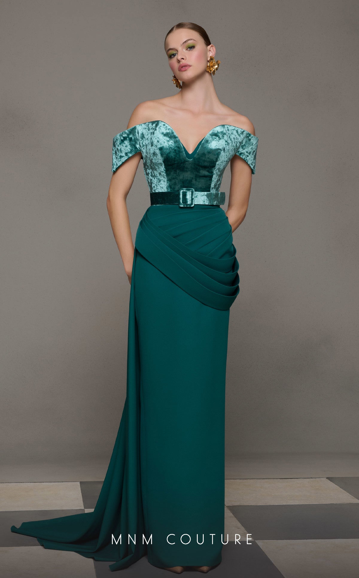 Nour Fathallah N0628A - Celestial Garden Embroidered Jumpsuit