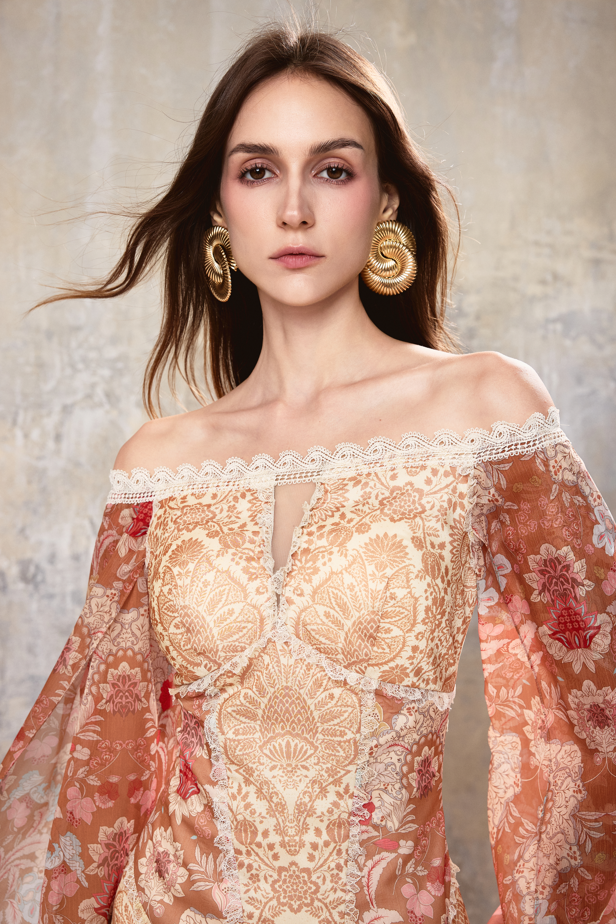 Off Shoulder Baroque Dress