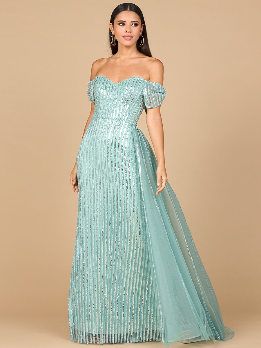 Off Shoulder Fitted Gown 28959