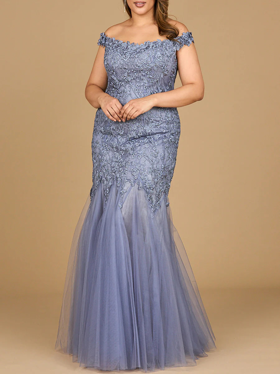Off Shoulder Mermaid Gown 29021