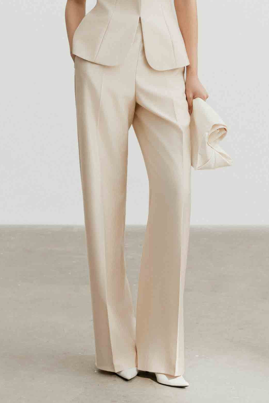 Pleated Wide Leg Pants