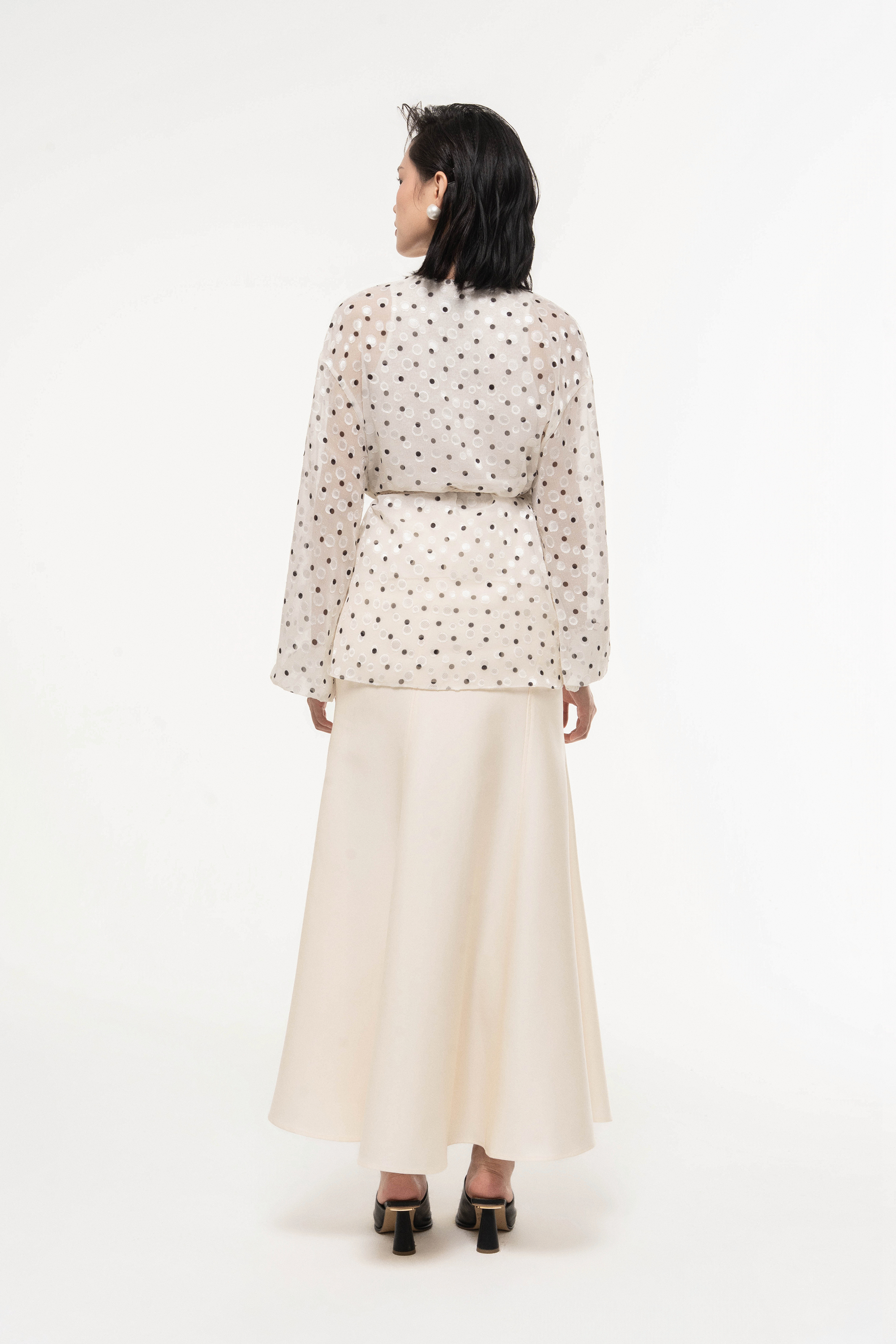 Polka Dot V-Neck Set Design