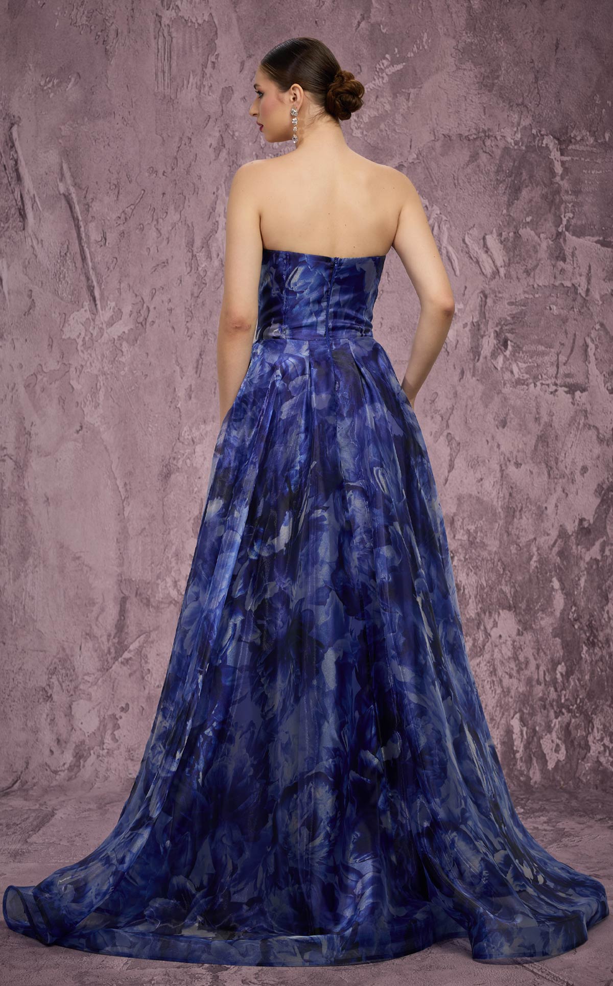 MNM Couture Q9060: Strapless Organza Ballgown