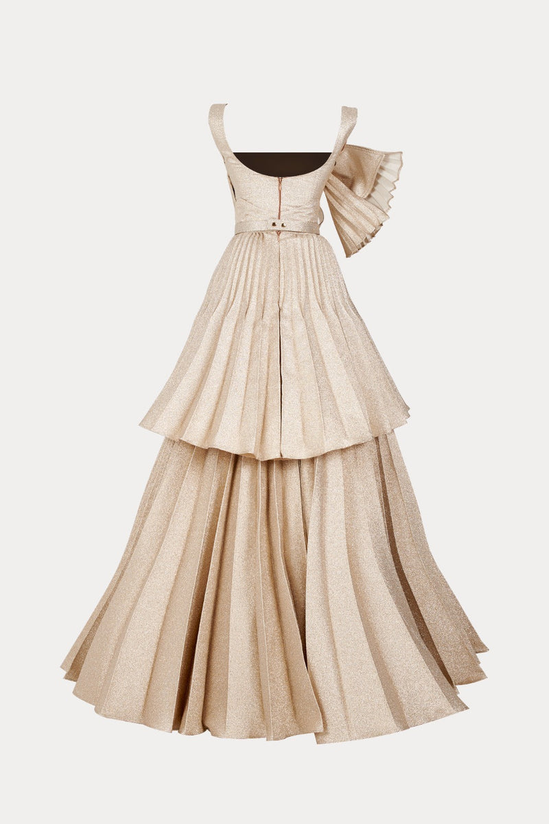Radiant Evening Jacquard Gown E0017