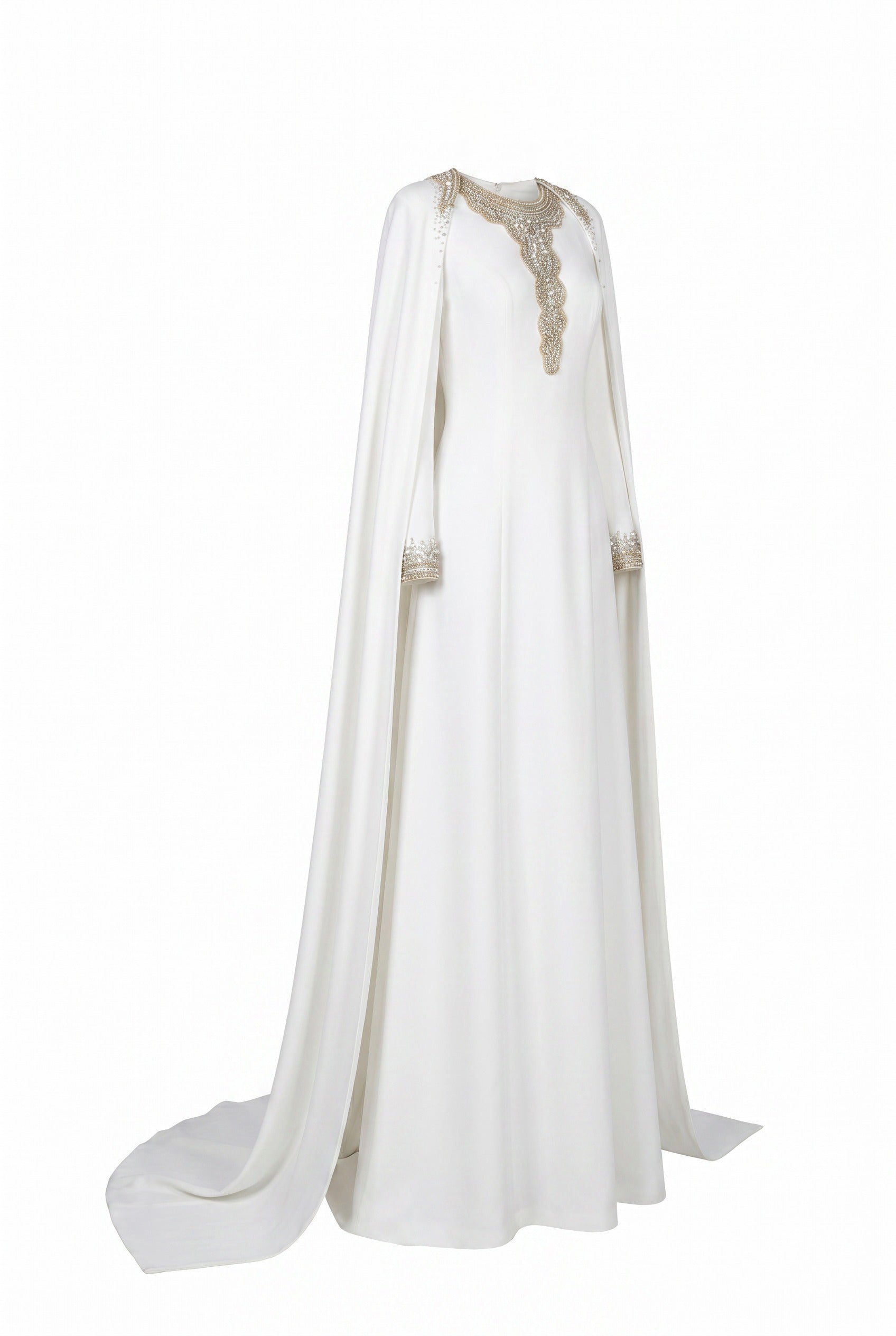 Reverie A-line Long Sleeved Velvet Satin Maxi Set