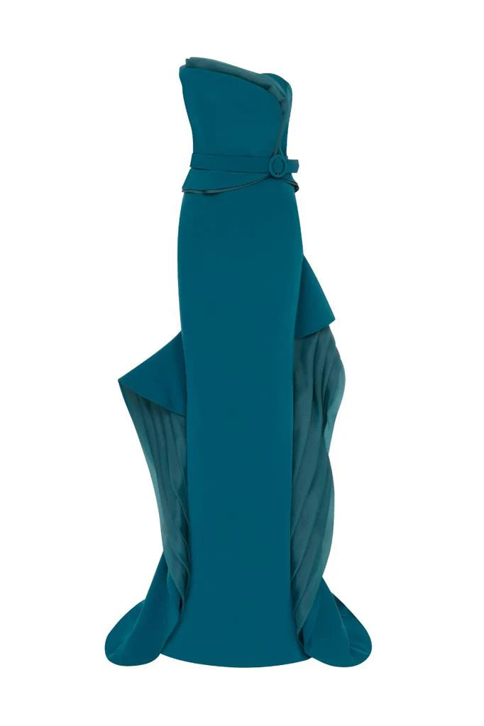 Ruffled Mermaid Evening Gown 2755