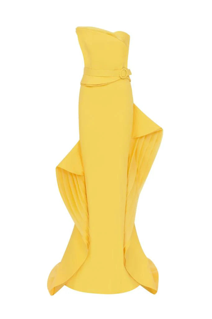 Ruffled Mermaid Evening Gown 2755