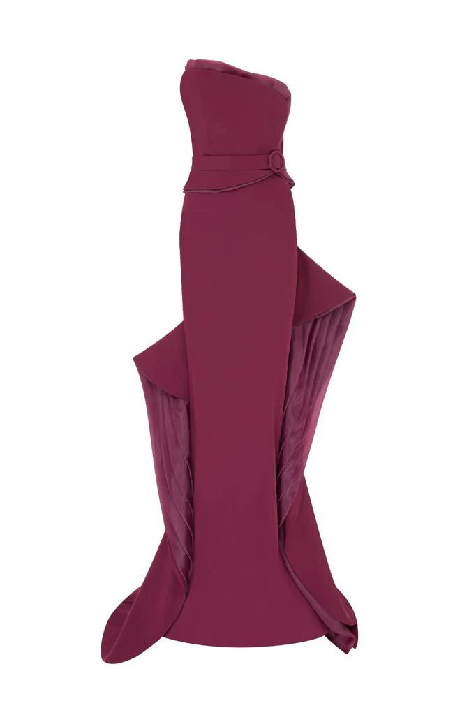 Ruffled Mermaid Evening Gown 2755