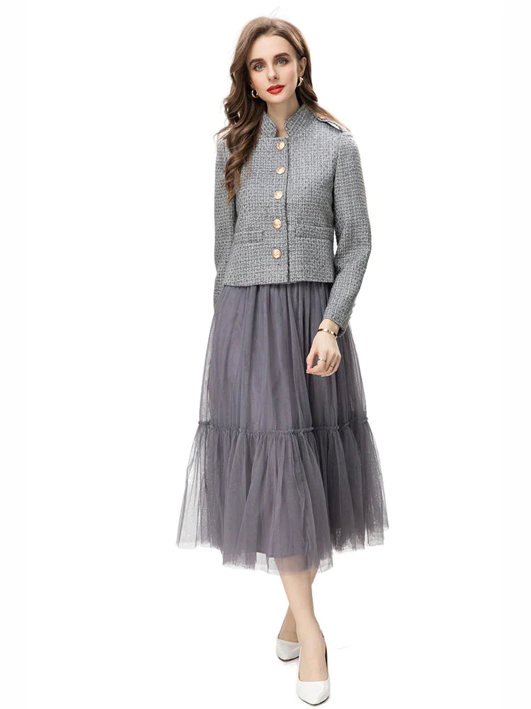 SUIT STYLE - NY3252-Suits and Sets-onlinemarkat-GRAY-XS - US 2-onlinemarkat