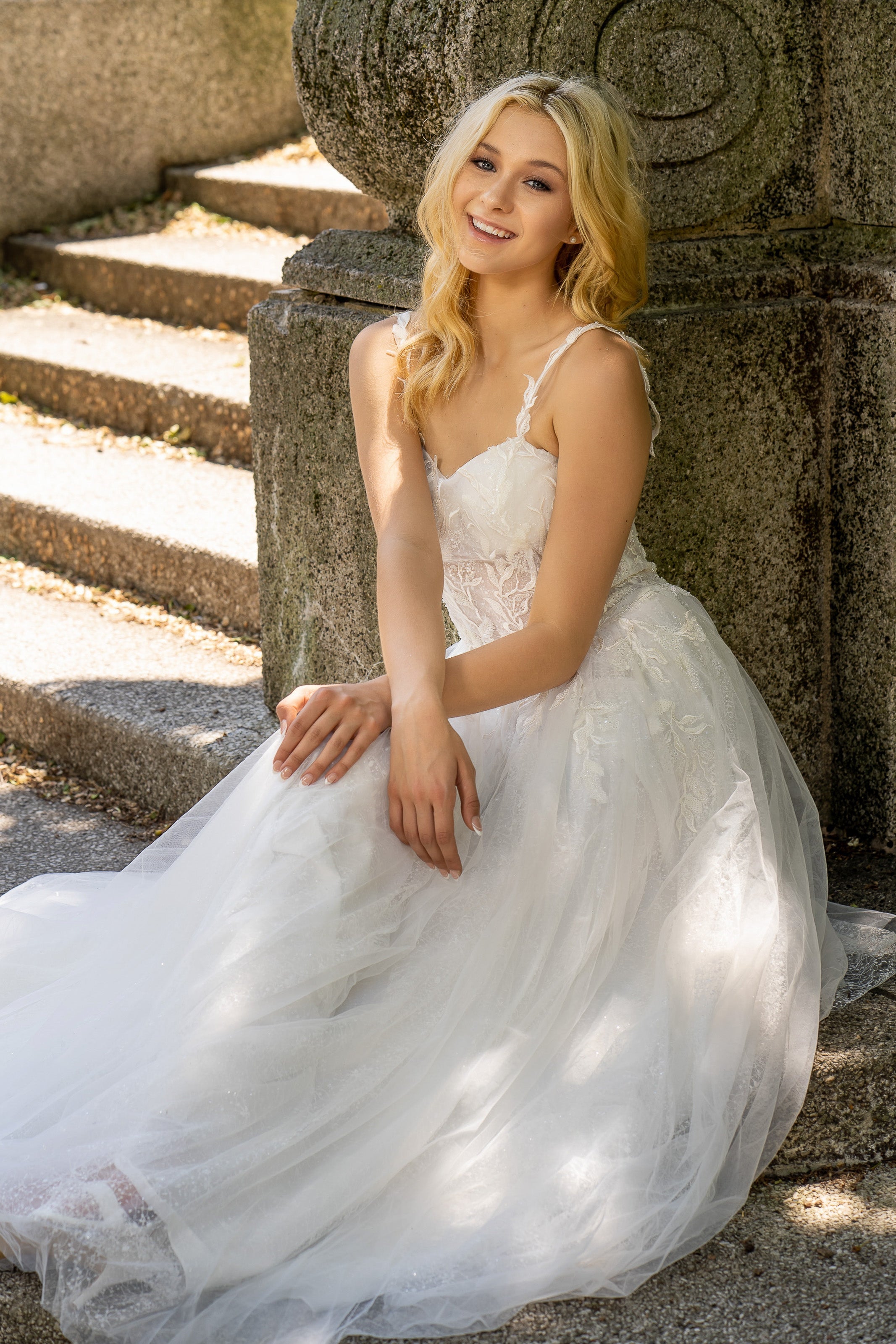 Sheer Bodice Lace Bridal Ballgown with Sweetheart Neckline 51042